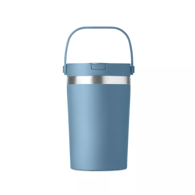 Kubek termiczny ze słomką i paskiem 350 ml COZYCUP - Petrol (MO2922-20)