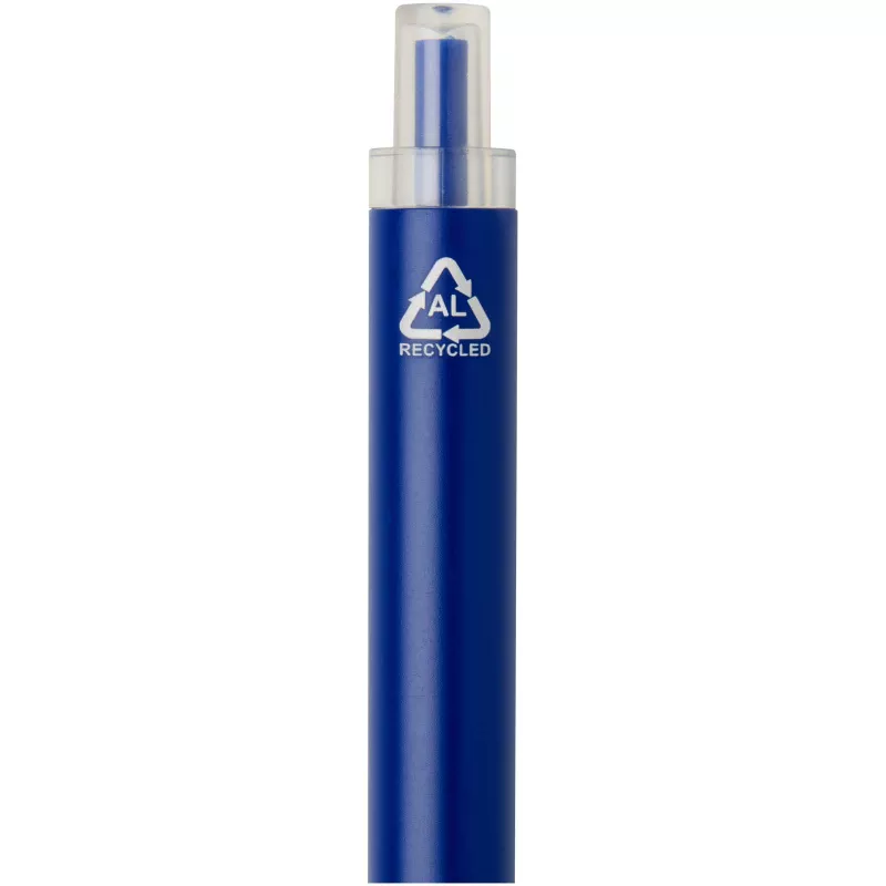 Długopis Spectrum wykonany z recyklingowanego aluminium (niebieski tusz) - Błękit królewski (10740453)