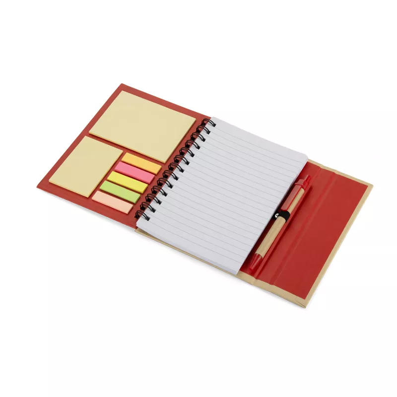 Notes kołowy B6 z długopisem MAGO - czerwony (17585-04)