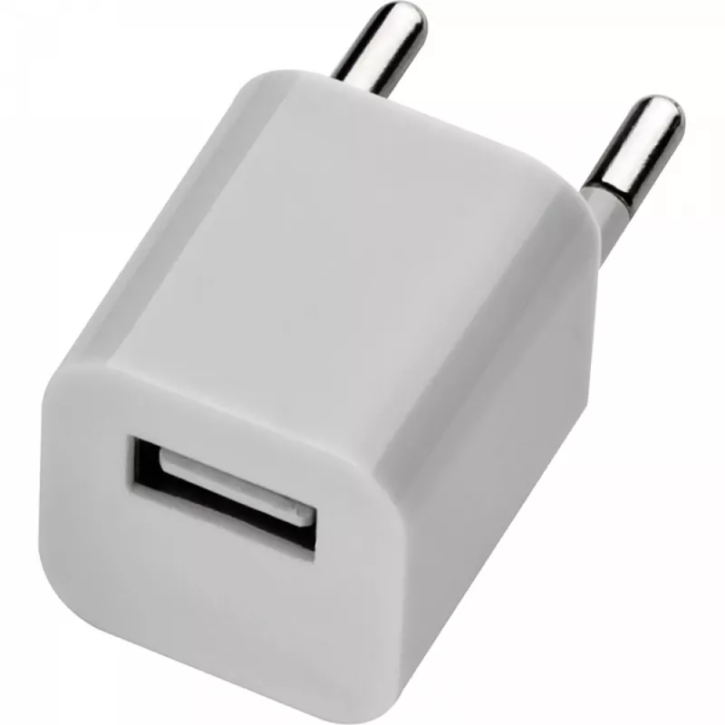 Zestaw podróżny power bank 2200 mAh i wtyczki JUSTIN - biały (2008106)