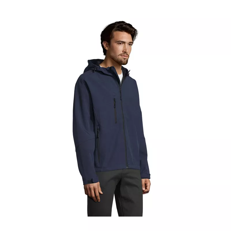 Softshell męski z kapturem 340 g/m² Sol's REPLAY MEN - French Navy (S46602-FN)