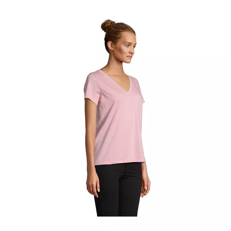 Koszulka damska V-neck Sol's REGENT V WOMEN - Cukierowy Róż (S04766-AX)