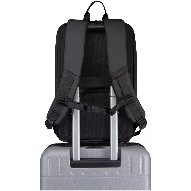 SMART plecak na laptopa 15” wykonany z materiałów z recyklingu (certyfikat GRS), o pojemności 18 litrów - Czarny (13015390)