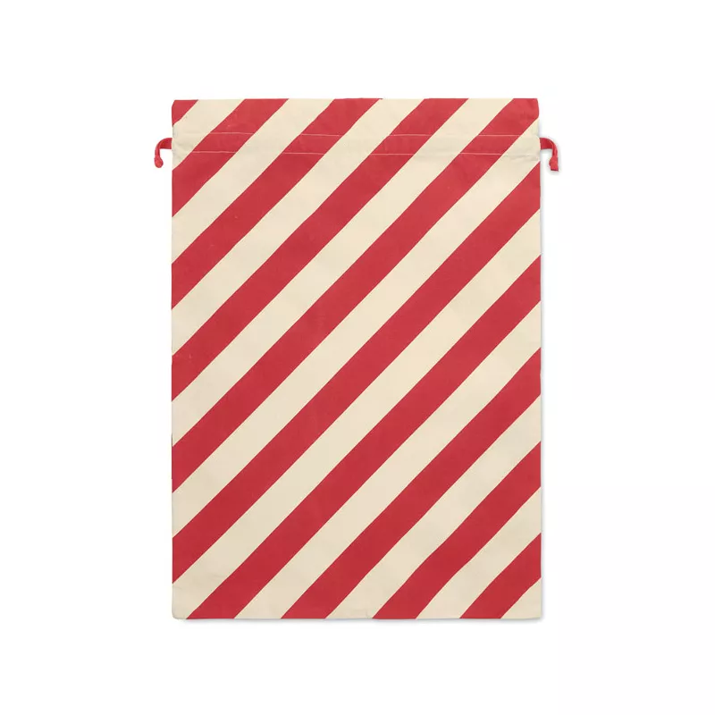 Worek na prezenty bawełniany 50x70 cm 180 g/m² LAUKKU - Czerwony (CX1567-05)