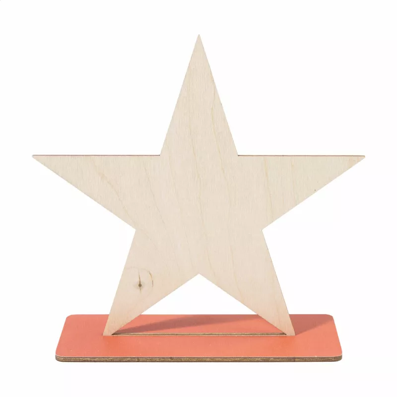 Wlobor personalizowane drewniane trofeum, gwiazda - naturalny-a (AP715068-A)