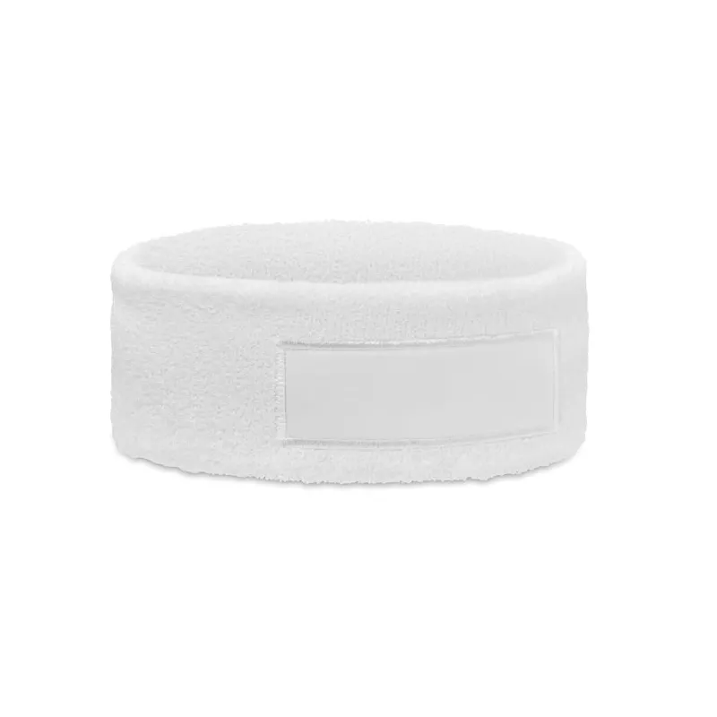Opaska na głowę z polibawełny ATAMA - Bialy (MO2609-06)