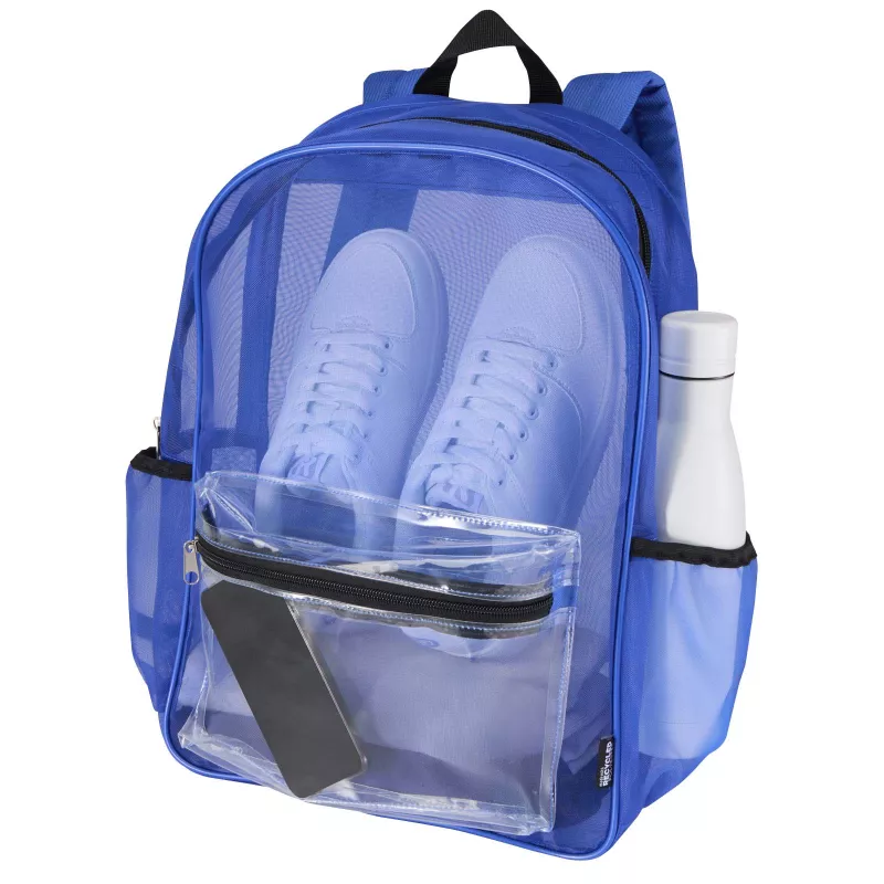 Mesh plecak z recyklingu z certyfikatem GRS o pojemności 18 l - Błękit królewski (13013753)