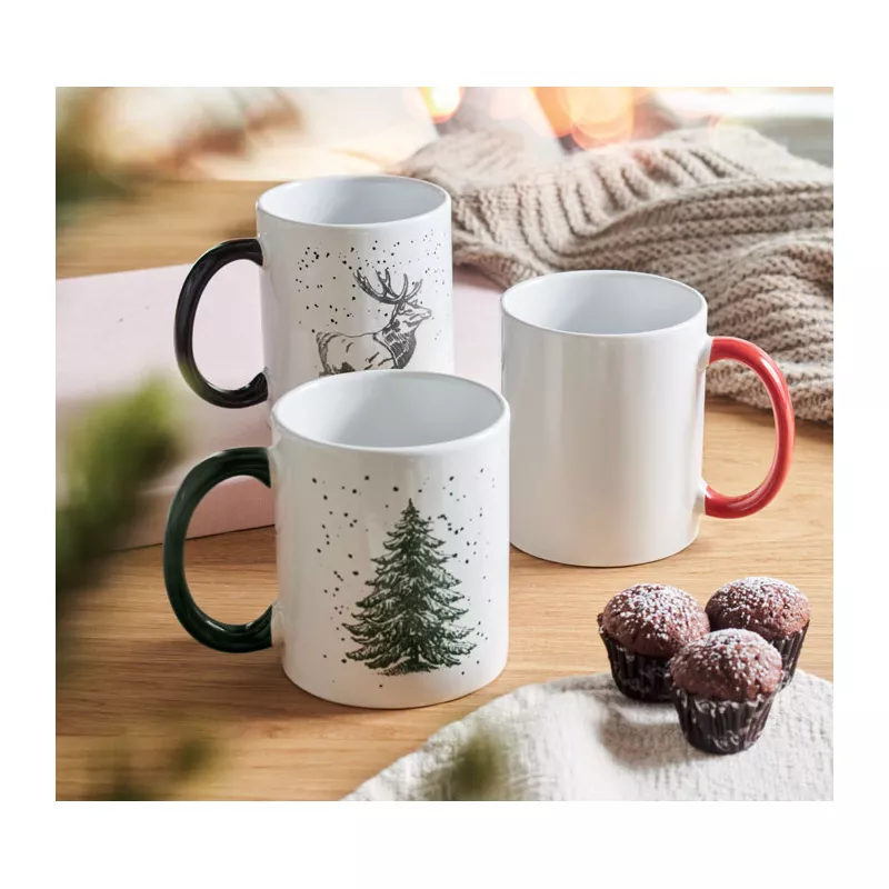 Kubek ceramiczny świąteczny 300 ml FESTIMUG - Czerwony (CX1571-05)