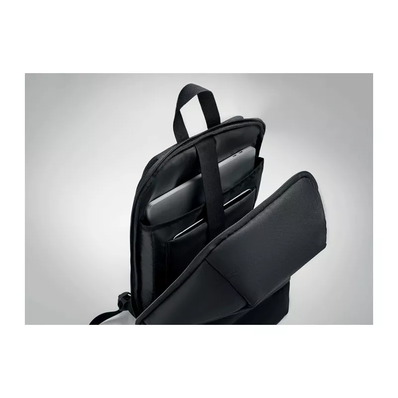Plecak na laptop 15" RPET z przegrodą na tablet ARLON - Czarny (MO2739-03)