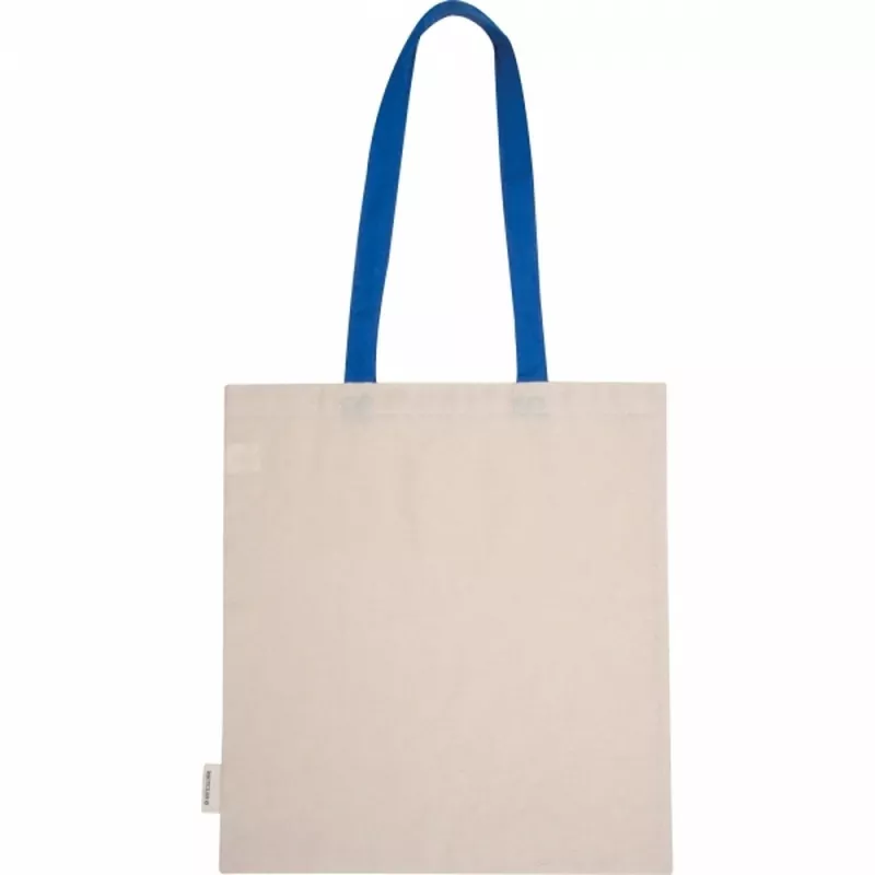 Torba bawełniana z długimi uszami, z recyklingu 140g/m2 CAMBRIDGE - niebieski (545404)