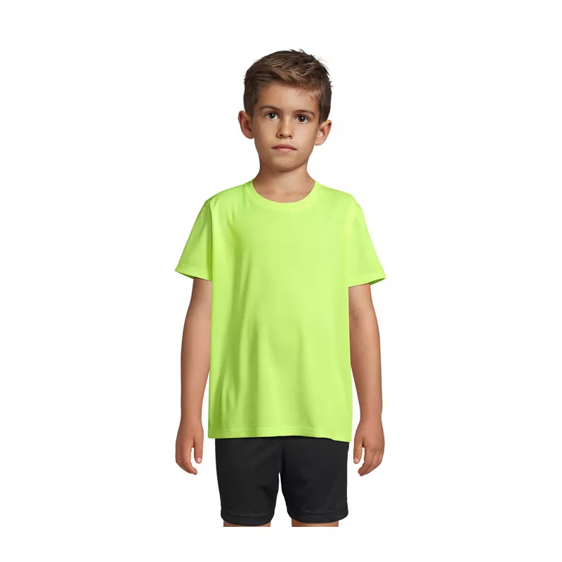 Koszulka sportowa dziecięca Sol's SPRINT KIDS - Neon Yellow (S04773-NE)