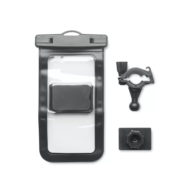 Uchwyt rowerowy na telefon wodoodporny IPX6 SOSTENER - Czarny (MO2430-03)