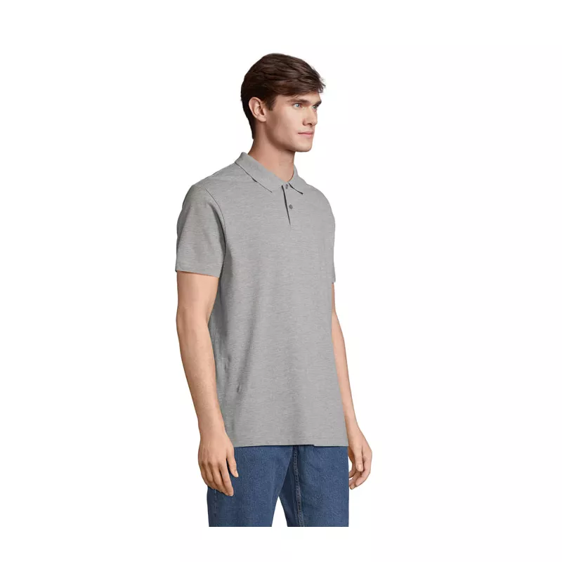 Koszulka polo unisex z czesanej bawełny Sol's PULSE - Szary Melanż 2 (S04502-GY)