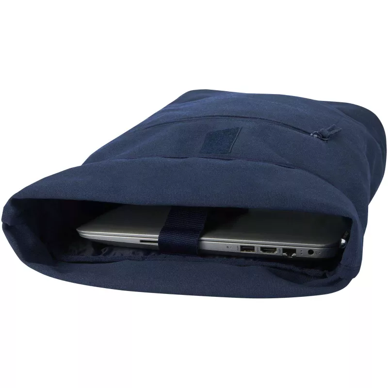 Recanvas plecak ze zwijaną górą o pojemności 16 l wykonany z materiałów z recyklingu z certyfikatem GRS - Granatowy (13012355)