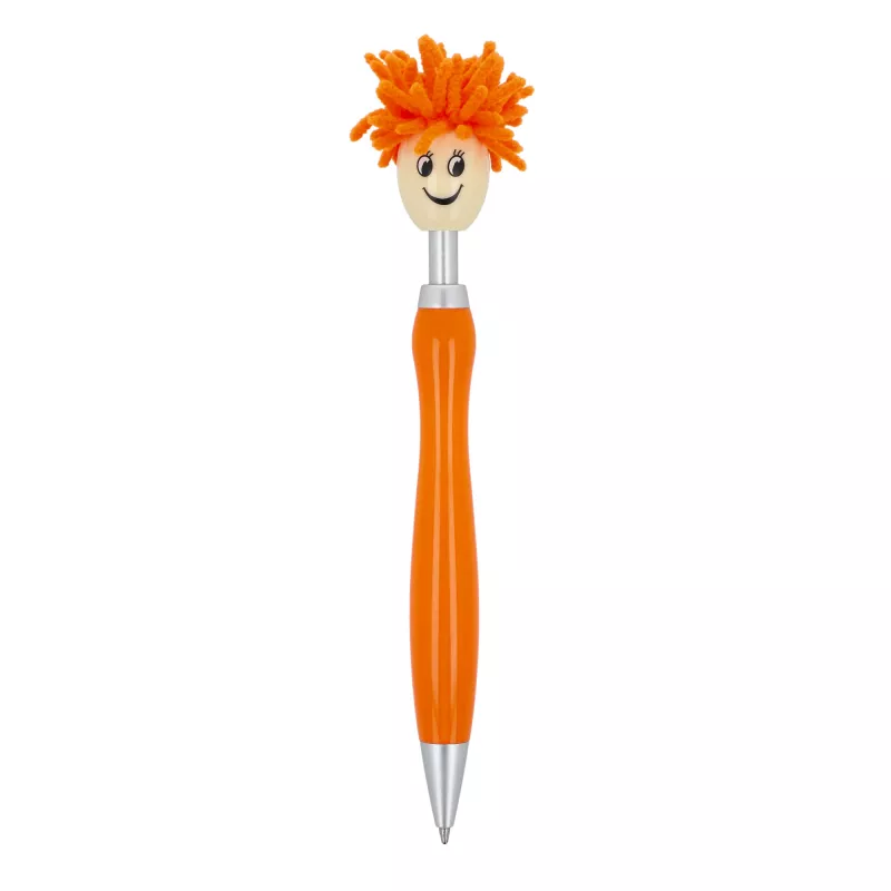 Długopis z włosami z obrotową kulką - pomarańczowy (LT87899-N0026)