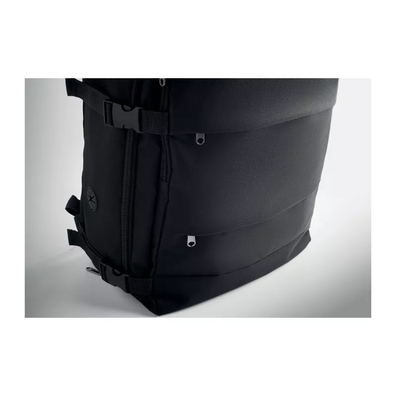 Plecak kabinowy z RPET na laptop 15" FLYHIGH - Czarny (MO2784-03)
