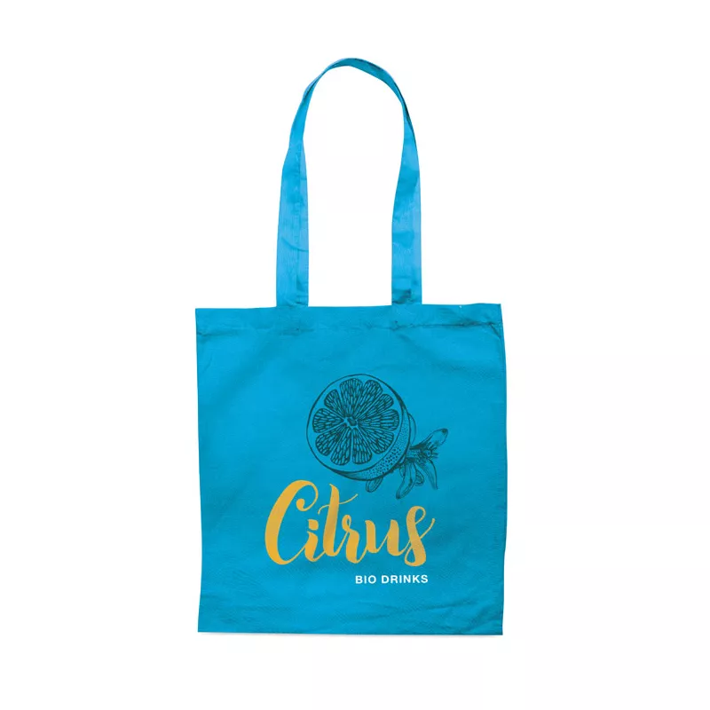 Torba bawełniana 38x42 cm 140 g/m² COTTONEL COLOUR + - Turkusowy (MO9268-12)