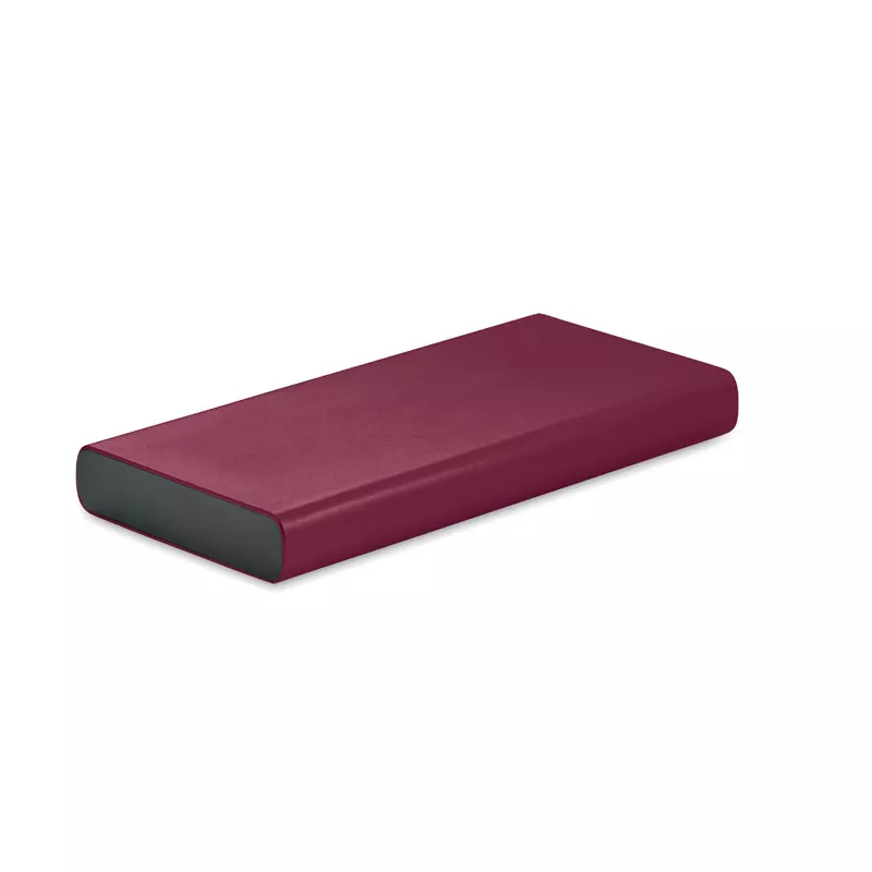 Powerbank 10 000 mAh aluminiowy POWERFLAT 10C - Burgund (MO6770-02)