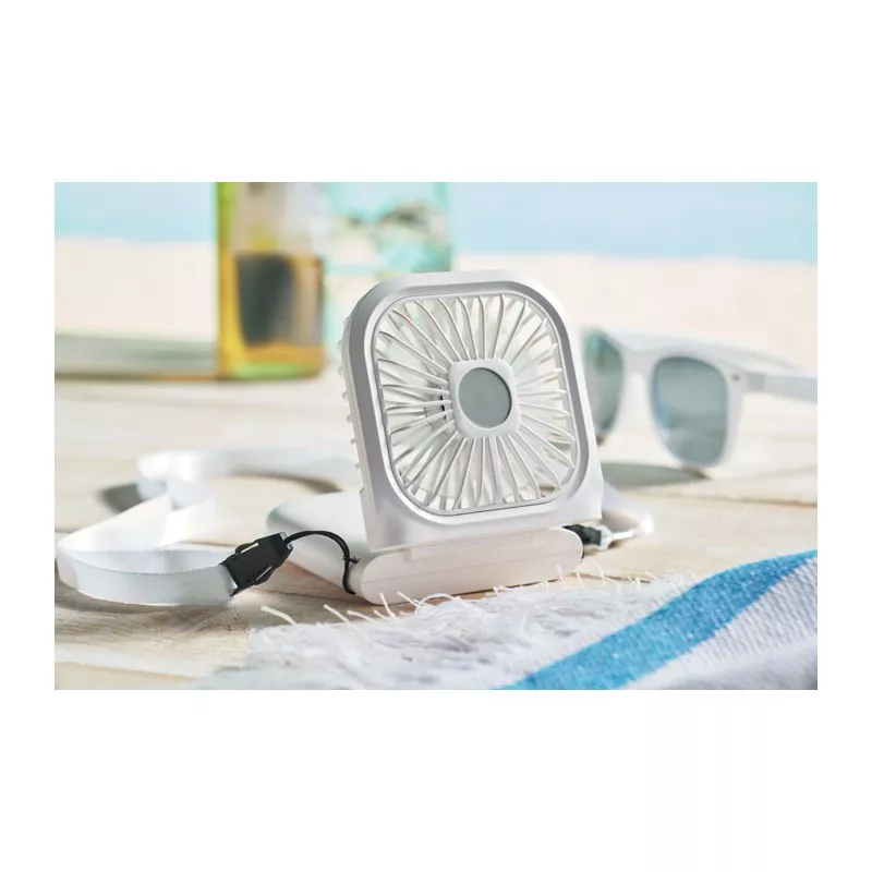 Wentylator składany z powerbankiem 3000 mAh STANDFAN - Bialy (MO2123-06)