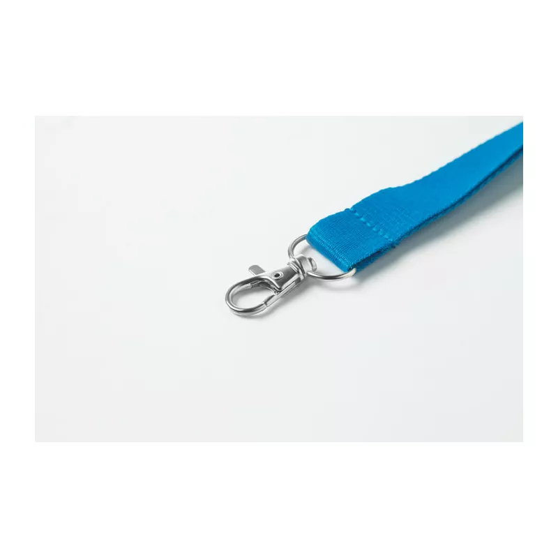 Smycz 20 mm z metalowym karabińczykiem SIMPLE LANY - Turkusowy (MO9058-12)