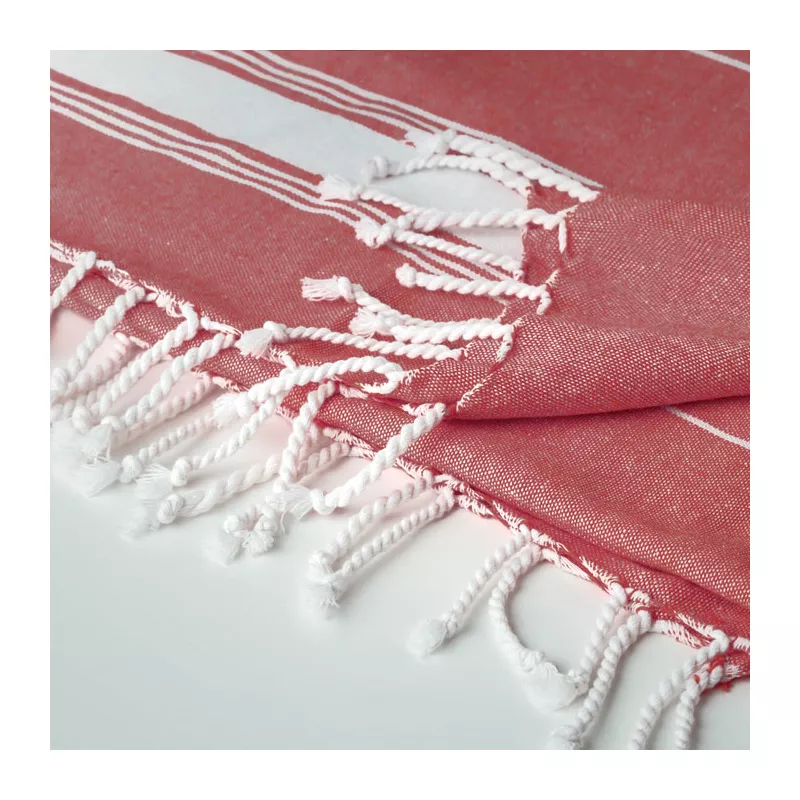 Ręcznik hammam bawełniany 90x170 cm 180 g/m² MALIBU - Czerwony (MO9221-05)