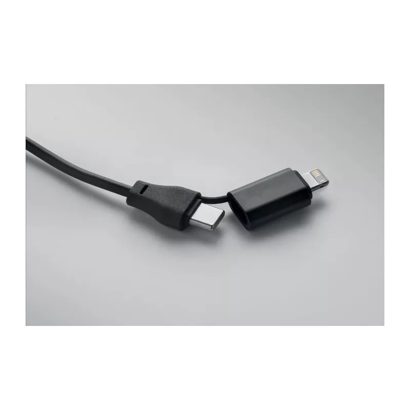 Kabel do ładowania 4 w 1 z ładowarką zegarka BULE - Czarny (MO2451-03)