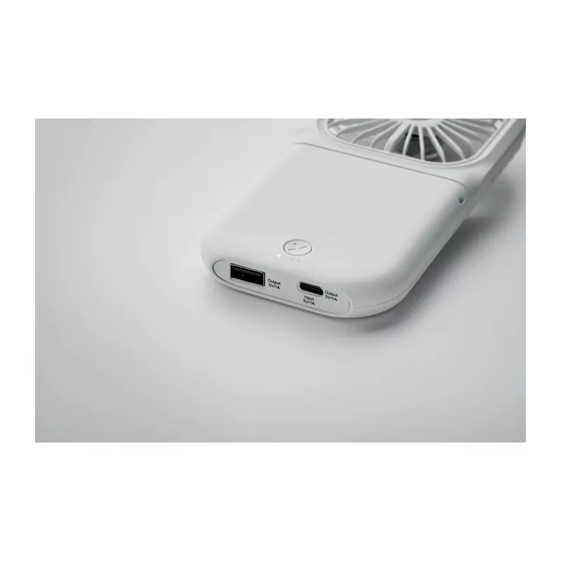 Wentylator składany z powerbankiem 3000 mAh STANDFAN - Bialy (MO2123-06)
