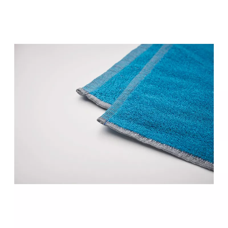 Ręcznik żakardowy SEAQUAL® 100x170 cm 500 g/m² WATER - Turkusowy (MO2060-12)