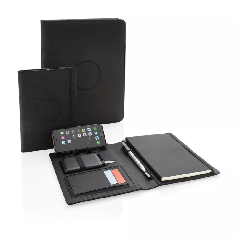 Teczka konferencyjna A5 Air, power bank 5000 mAh - czarny (P774.051)