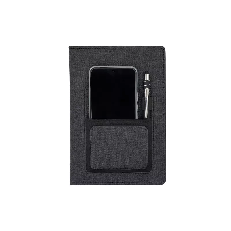 Notes z kieszonką na telefon Irun - czarny (R64265.02)