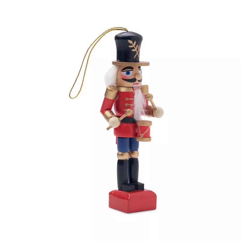 Figurka dziadek do orzechów drewniana 13,2 cm JOLLY - Czerwony (CX1552-05)