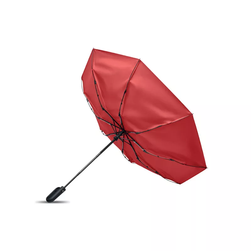 Parasol składany wiatroodporny 21" z RPET UMKRAB - Czerwony (MO2692-05)