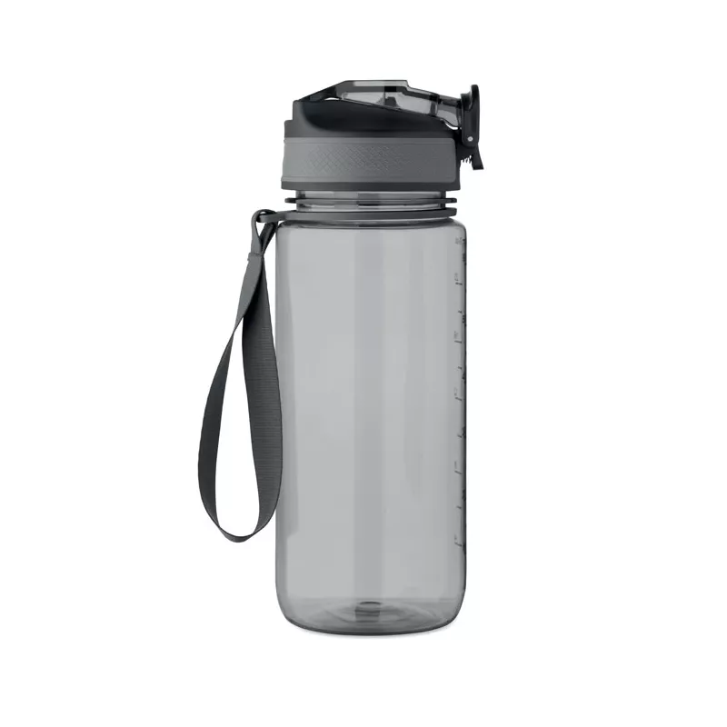 Butelka sportowa motywacyjna z RPET 700 ml ENKEL - Przezroczysty Szary (MO2792-27)