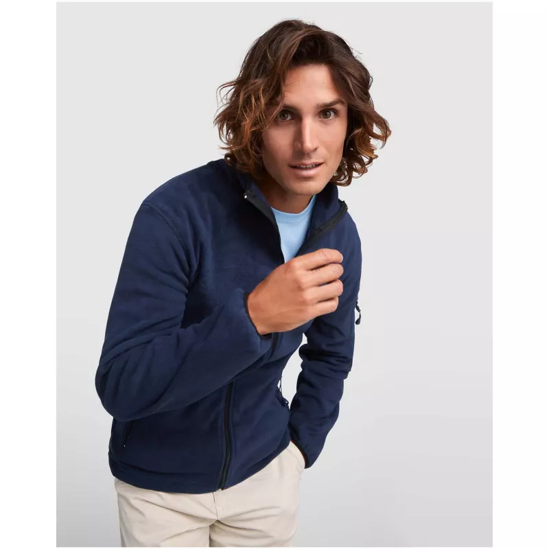 Luciane męska kurtka polarowa z zamkiem błyskawicznym na całej długości - Navy Blue (R1195-NAVYBLUE)