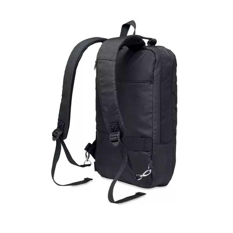Plecak na laptop 16" z RPET z kablem USB SINGAPORE - Czarny (MO6329-03)