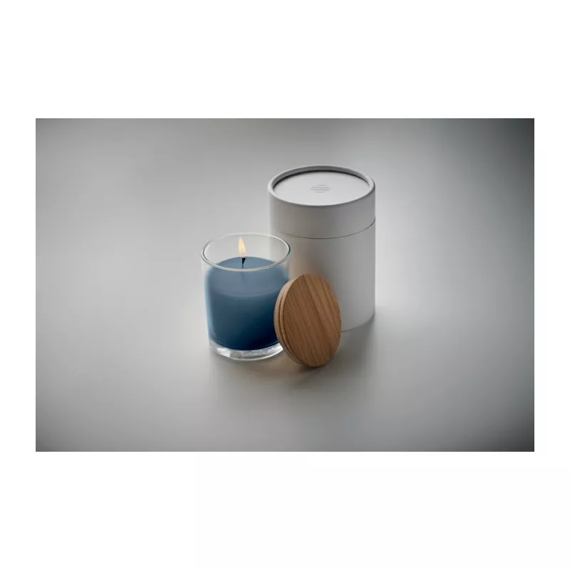 Świeca waniliowa 120 g z bambusowym wieczkiem ANCIENT - Francuski Granat (MO6281-85)