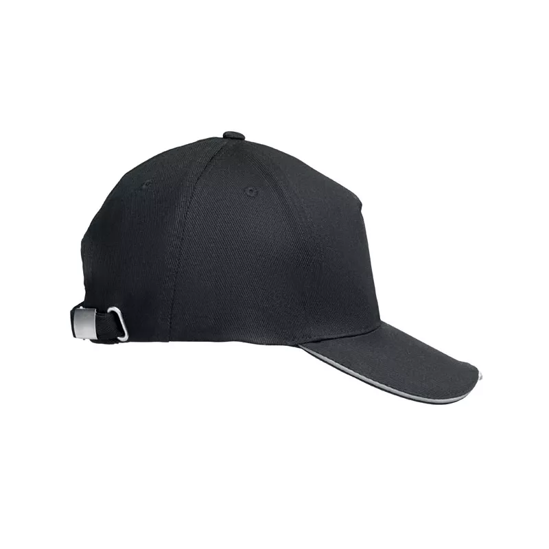 Czapka z daszkiem z podświetleniem LED 220 g/m² LUZCAP - Czarny (MO2439-03)
