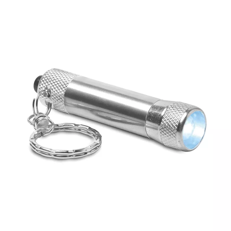 Brelok latarka LED aluminiowy ARIZO - Srebrny (MO8622-14)