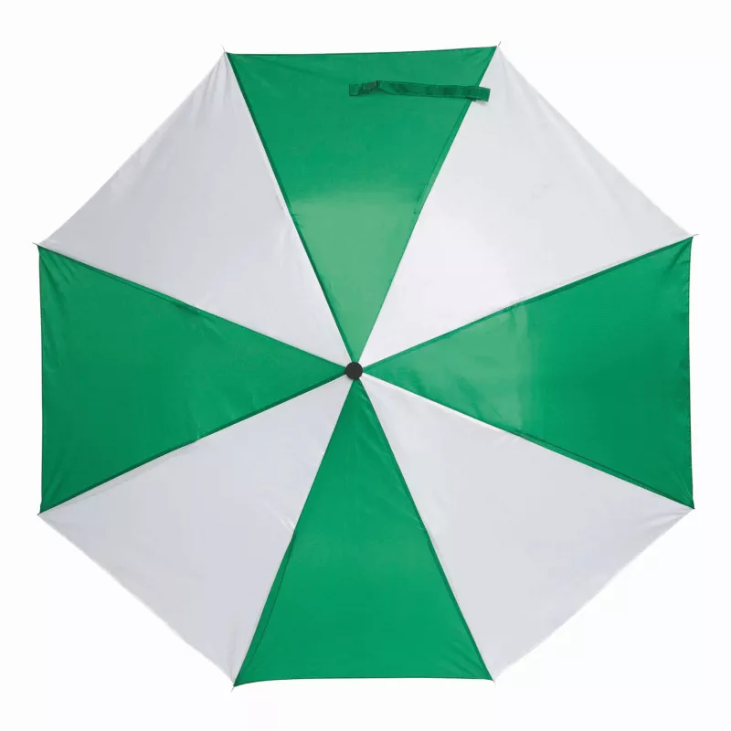 Parasol składany bez automatu REGULAR - biały, zielony (56-0101113)