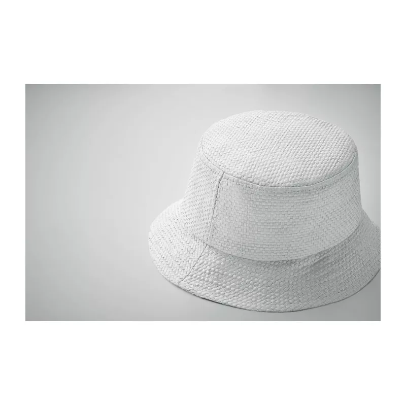 Kapelusz słomkowy z papieru BILGOLA+ - Bialy (MO2267-06)