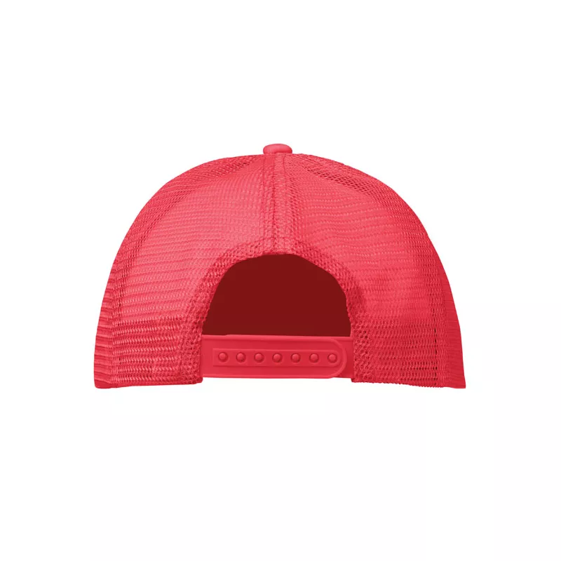 Czapka trucker 5-panelowa 150 g/m² BUBBLE - Bialy/Czerwony (MO2269-35)