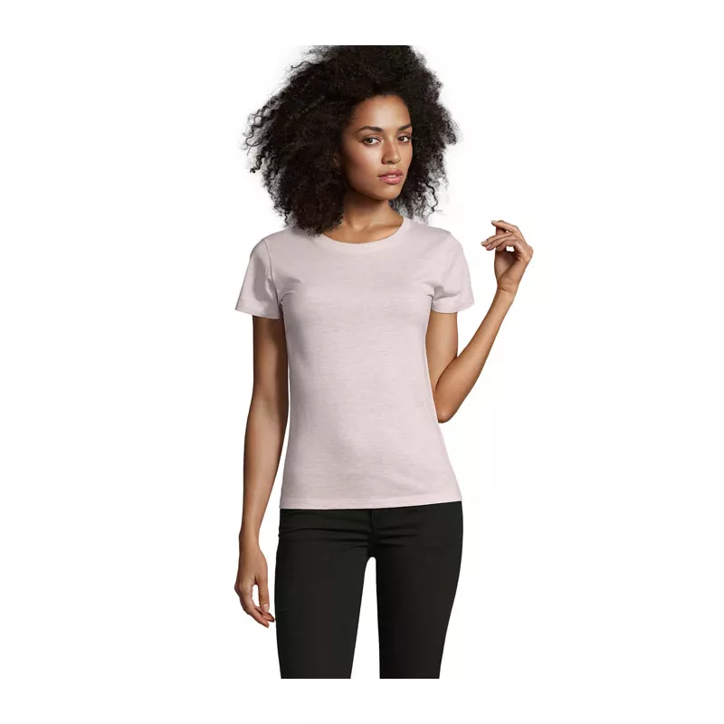 Koszulka damska 150 g/m² Sol's REGENT FIT WOMEN - Heather Pink (S02758-HP)