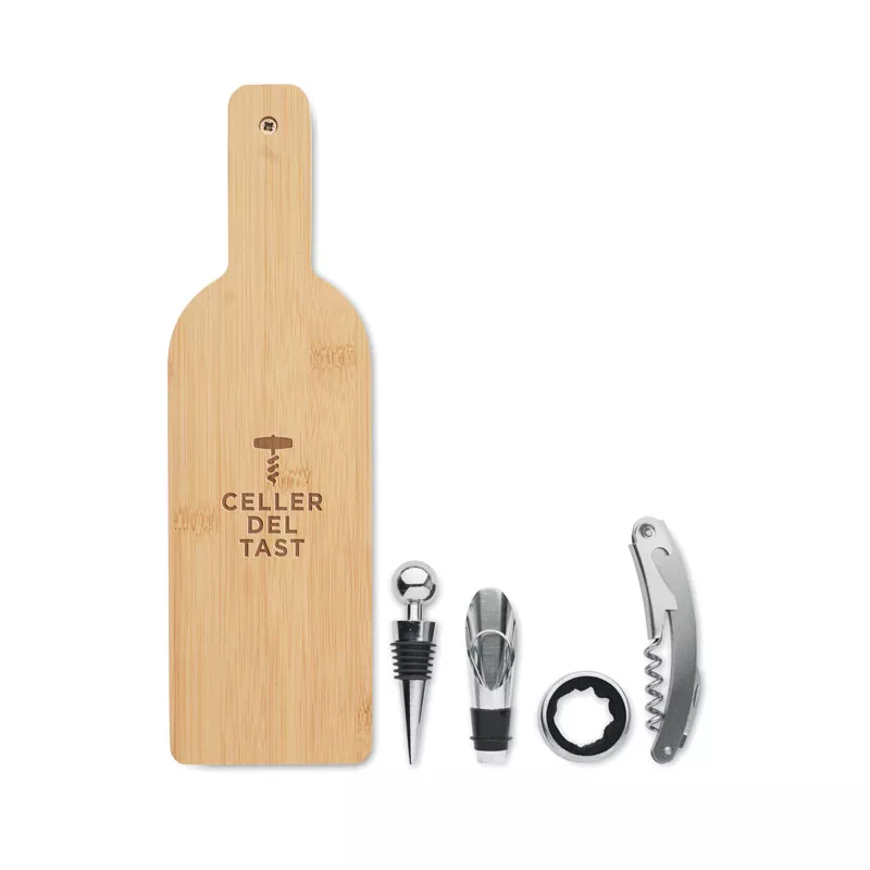Zestaw do wina w bambusowym etui VINOVAULT SET - Drewna (MO2381-40)