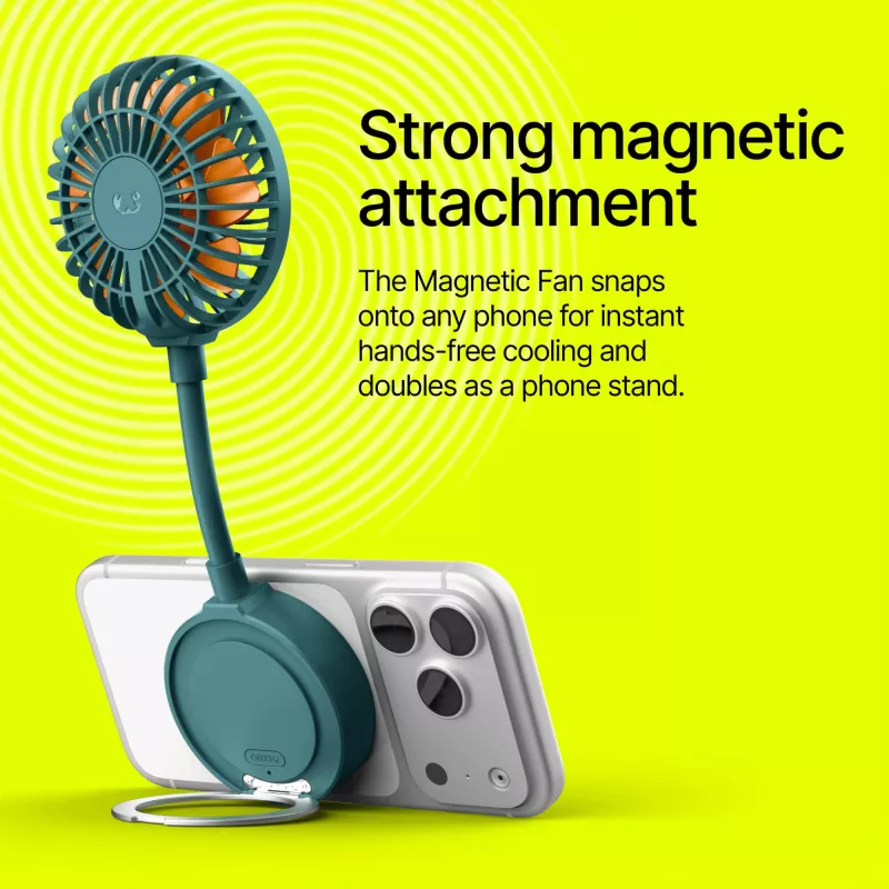 Fresh 'n Rebel Bezprzewodowy Magnetyczny Wentylator z Podstawką pod Telefon - Wodny (LT49755-N0029)