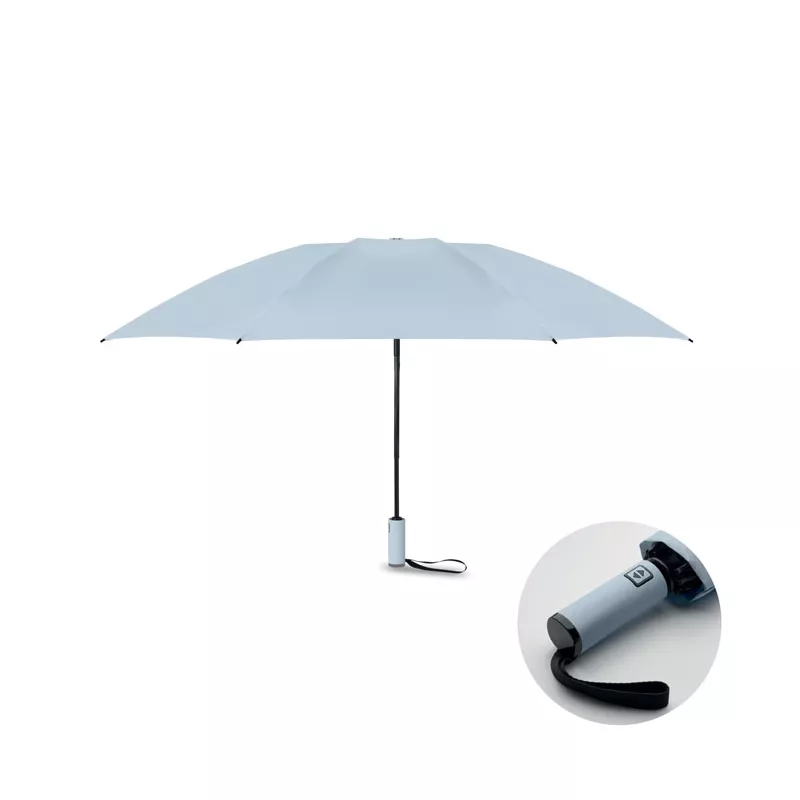 Parasol odwrotny składany 23" z RPET AGUMBE - Baby Blue (MO2925-66)