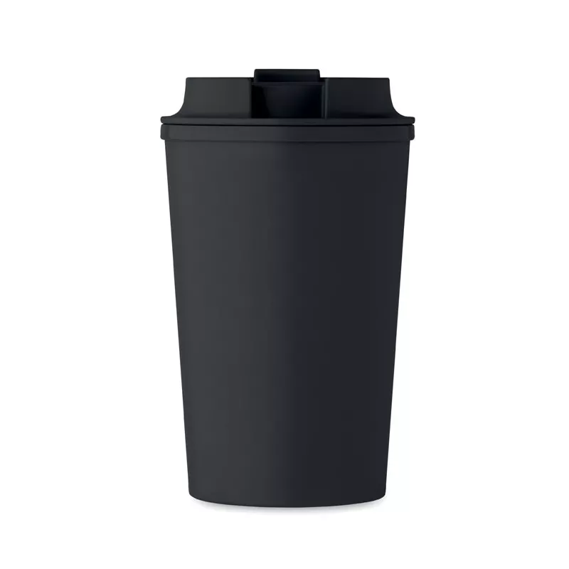 Kubek dwuścienny z PLA 350 ml BEIBAKU - Czarny (MO2310-03)