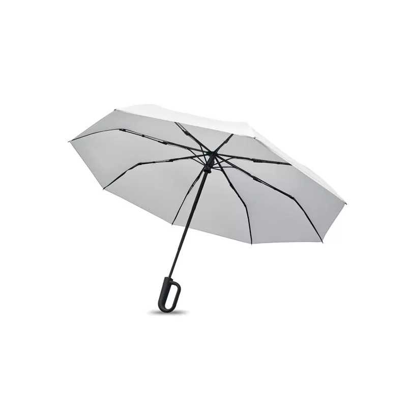Parasol składany wiatroodporny 21" z RPET UMKRAB - Bialy (MO2692-06)