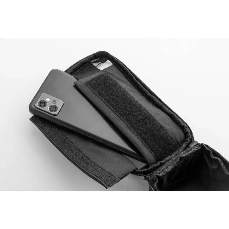 Velofon Torba na telefon komórkowy do roweru RPET - czarny (AP800048-10)