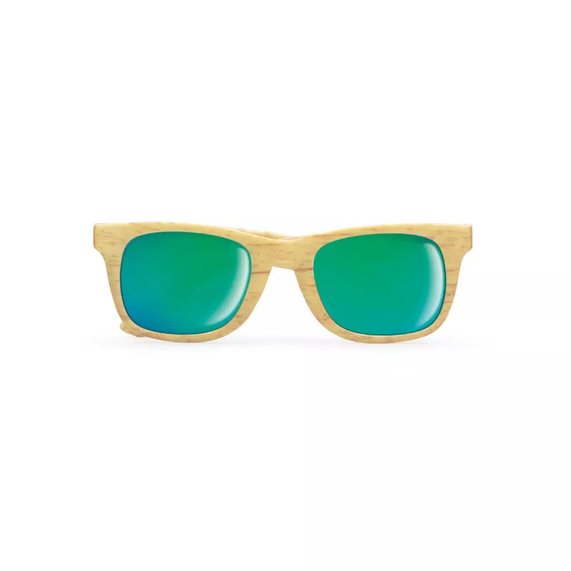 Okulary przeciwsłoneczne lustrzane UV400 WOODIE - Drewna (MO9022-40)
