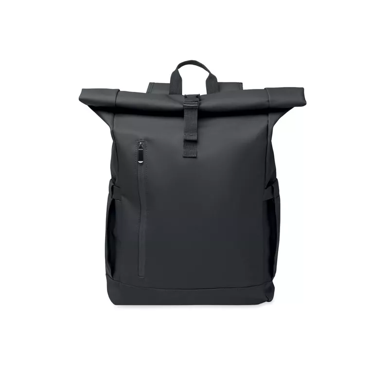 Plecak rolltop na laptop RPET 600D BANGKOK ROLL - Czarny (MO2643-03)